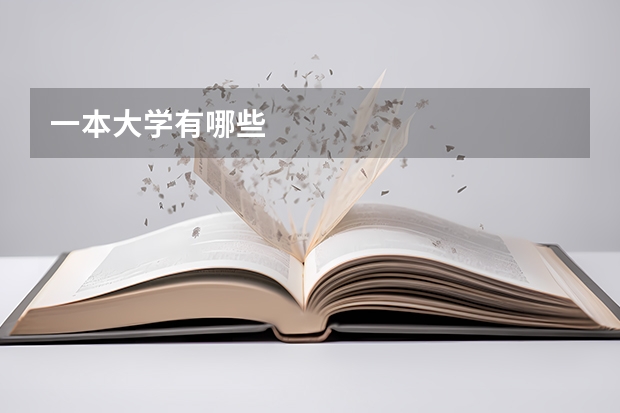 一本大学有哪些