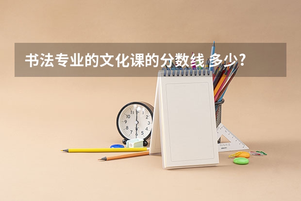 书法专业的文化课的分数线 多少?