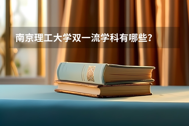 南京理工大学双一流学科有哪些？