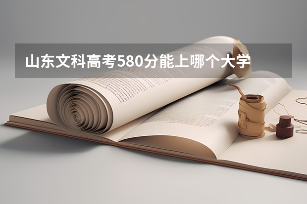 山东文科高考580分能上哪个大学
