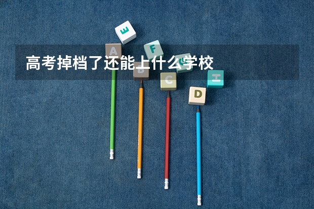 高考掉档了还能上什么学校