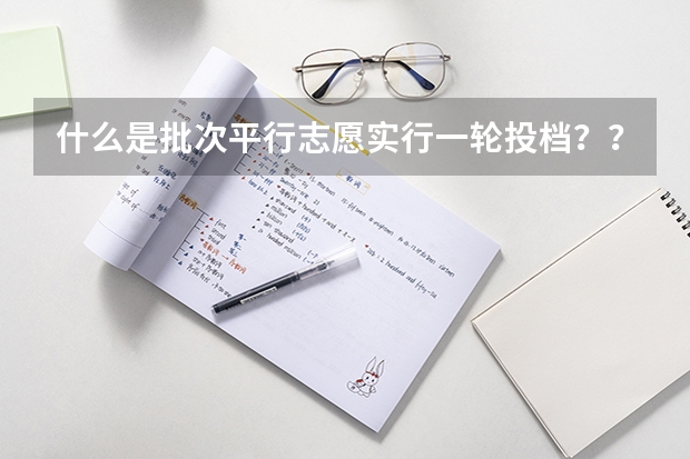 什么是批次平行志愿实行一轮投档？？