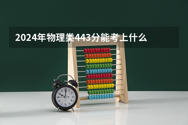 2024年物理类443分能考上什么大学?