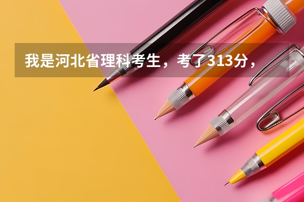 我是河北省理科考生，考了313分，补录走上专科有希望吗？补录一般能降多少分录取啊？