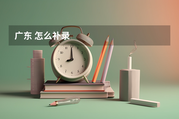 广东 怎么补录