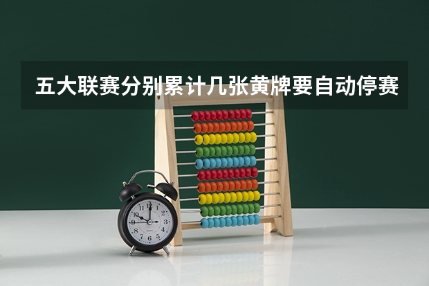 五大联赛分别累计几张黄牌要自动停赛？停几场？直接得到红牌又如何？？？