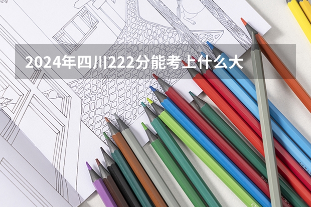 2024年四川222分能考上什么大学？