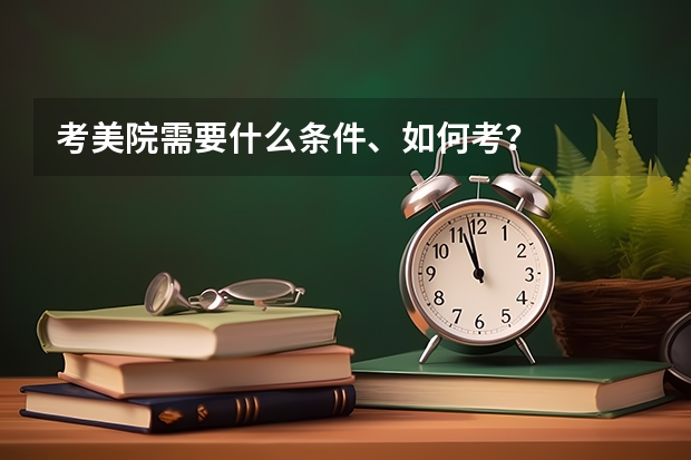 考美院需要什么条件、如何考？