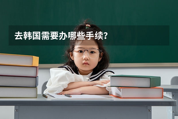 去韩国需要办哪些手续？