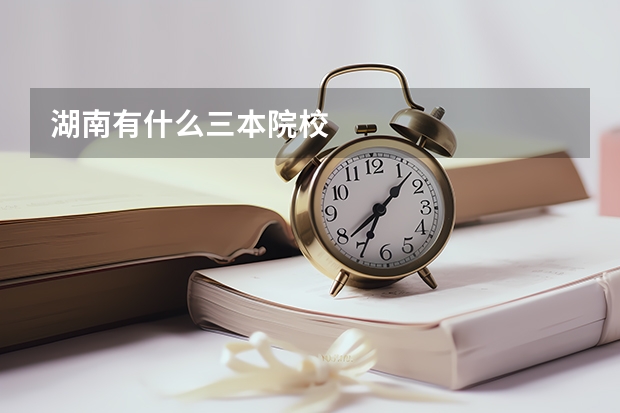 湖南有什么三本院校