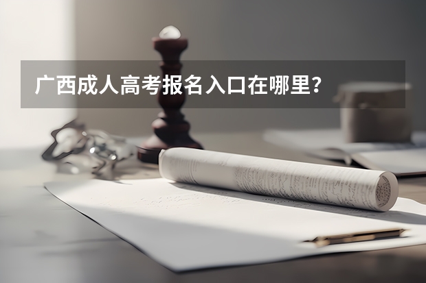 广西成人高考报名入口在哪里？