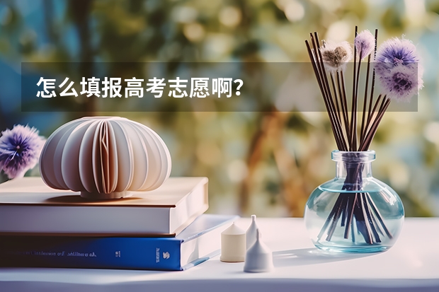 怎么填报高考志愿啊？