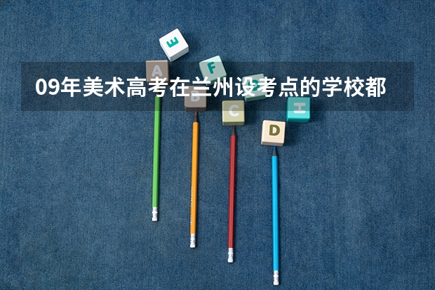 09年美术高考在兰州设考点的学校都有哪些