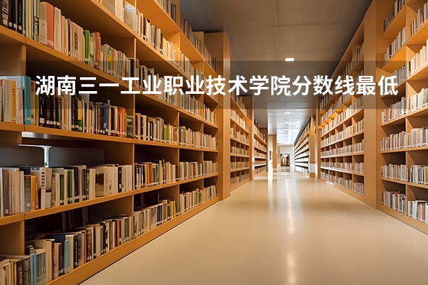 湖南三一工业职业技术学院分数线最低是多少