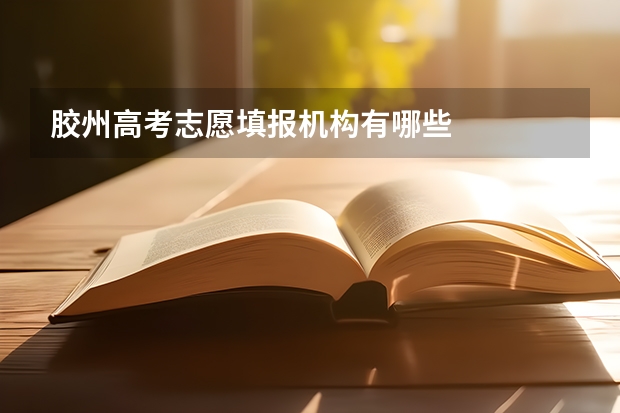 胶州高考志愿填报机构有哪些