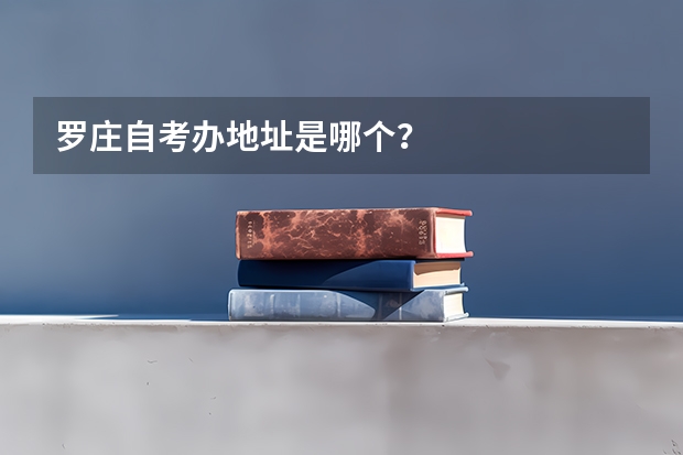 罗庄自考办地址是哪个？