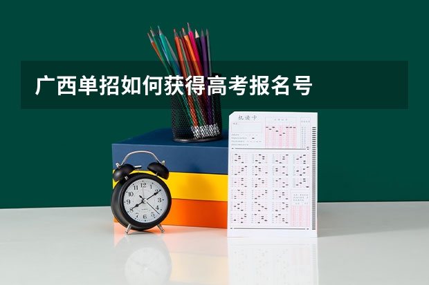 广西单招如何获得高考报名号