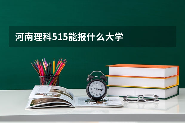 河南理科515能报什么大学