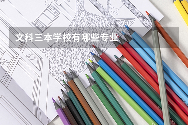 文科三本学校有哪些专业