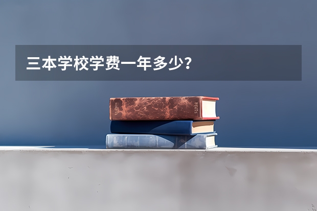 三本学校学费一年多少？