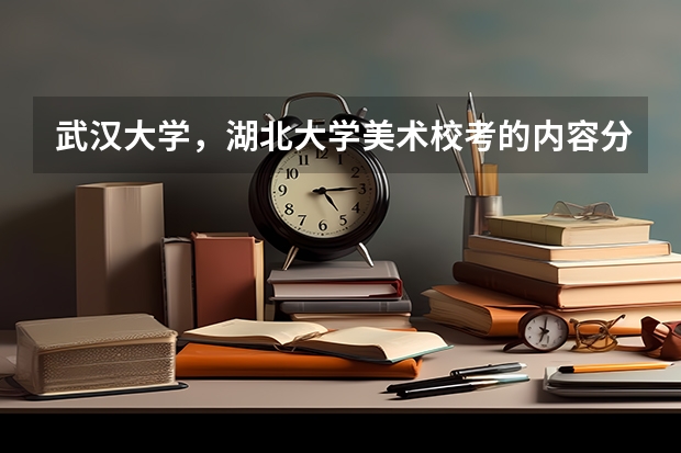 武汉大学，湖北大学美术校考的内容分别是什么？