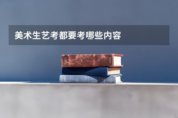 美术生艺考都要考哪些内容