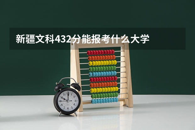 新疆文科432分能报考什么大学