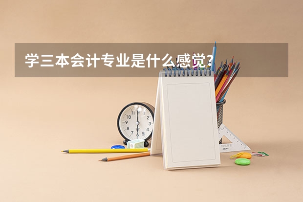 学三本会计专业是什么感觉？
