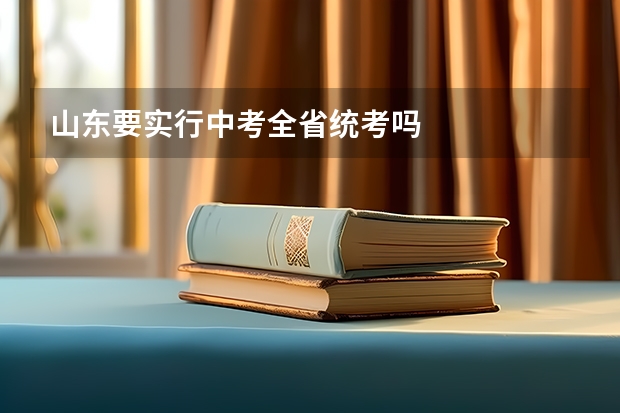 山东要实行中考全省统考吗
