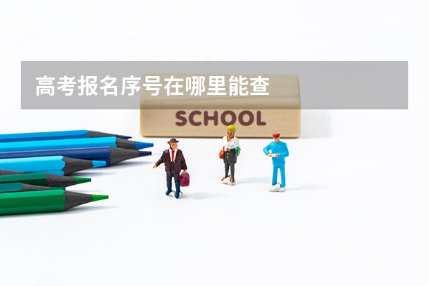 高考报名序号在哪里能查