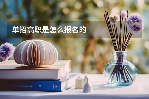 单招高职是怎么报名的