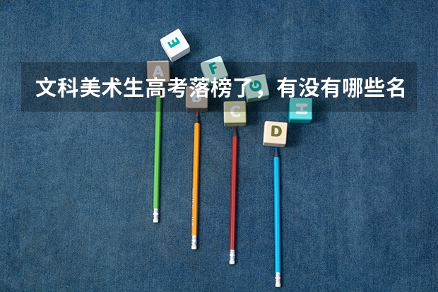 文科美术生高考落榜了，有没有哪些名牌大学的中外合作办学可以提供一下啊，