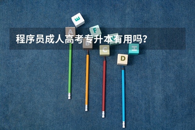 程序员成人高考专升本有用吗？