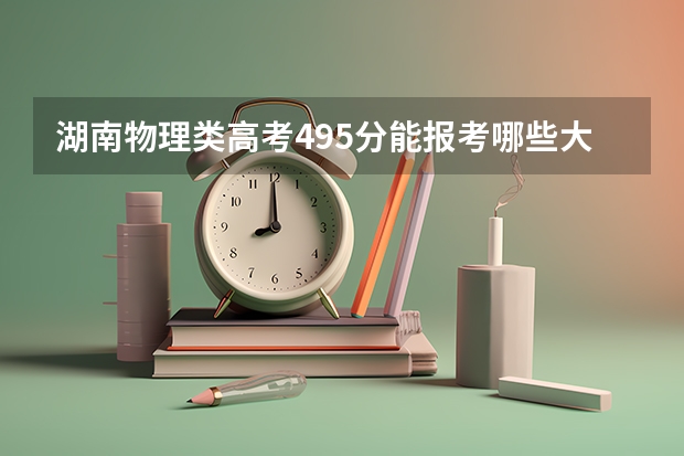 湖南物理类高考495分能报考哪些大学