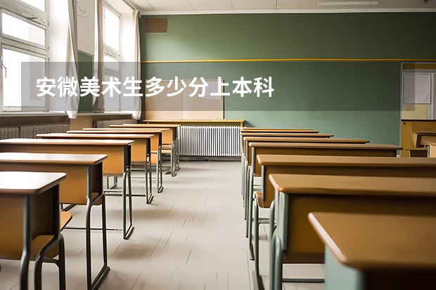 安微美术生多少分上本科
