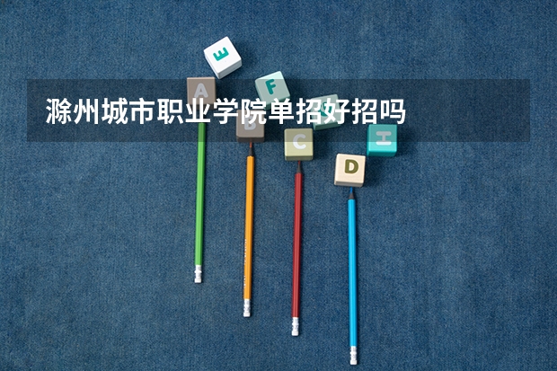 滁州城市职业学院单招好招吗