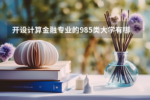 开设计算金融专业的985类大学有哪些