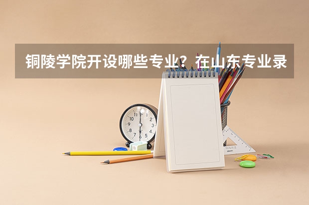 铜陵学院开设哪些专业？在山东专业录取分数线一览表