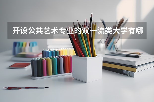 开设公共艺术专业的双一流类大学有哪些