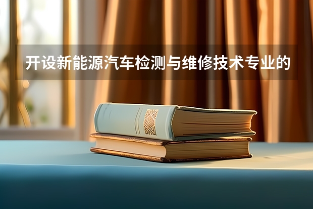 开设新能源汽车检测与维修技术专业的理科类大学有哪些