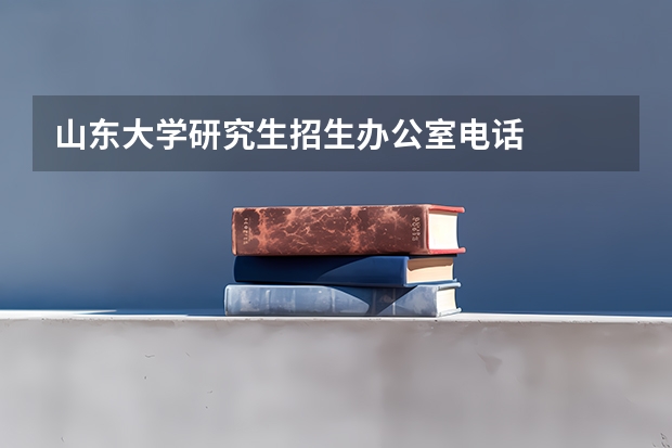 山东大学研究生招生办公室电话