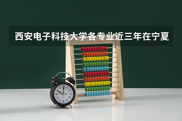 西安电子科技大学各专业近三年在宁夏招生人数 学费多少钱