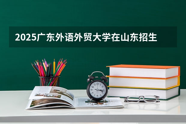 2025广东外语外贸大学在山东招生计划一览表