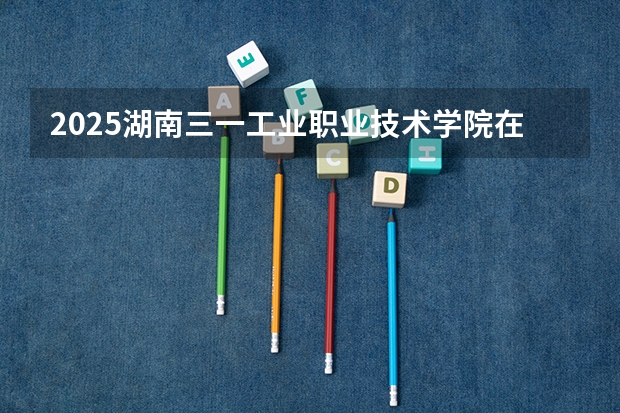 2025湖南三一工业职业技术学院在广东招生计划人数一览表