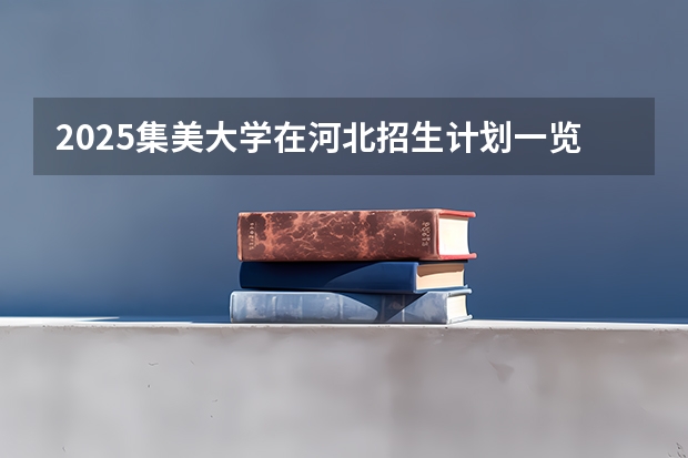 2025集美大学在河北招生计划一览表