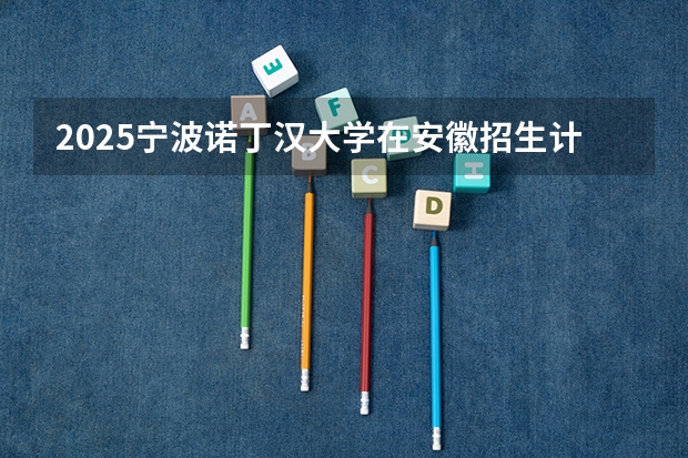 2025宁波诺丁汉大学在安徽招生计划一览表
