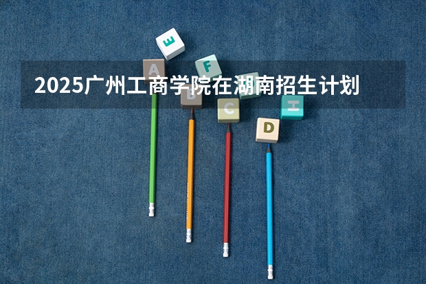 2025广州工商学院在湖南招生计划一览表