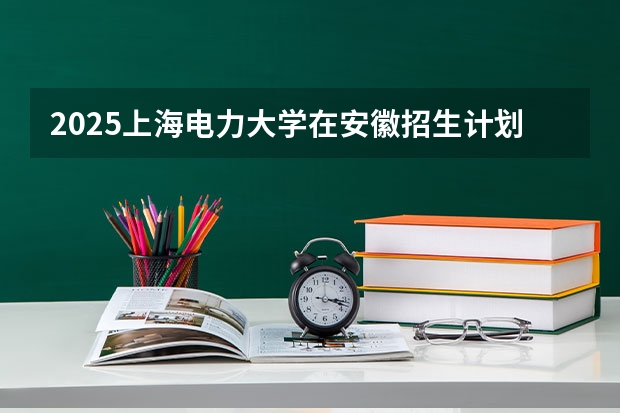 2025上海电力大学在安徽招生计划一览表
