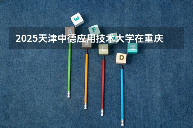 2025天津中德应用技术大学在重庆招生计划一览表