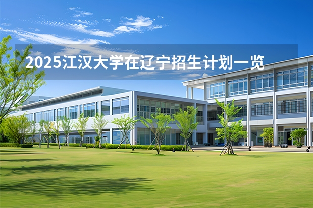 2025江汉大学在辽宁招生计划一览表